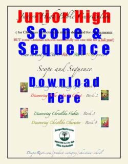 home school junior high scope & sequence free download covers all four titles
